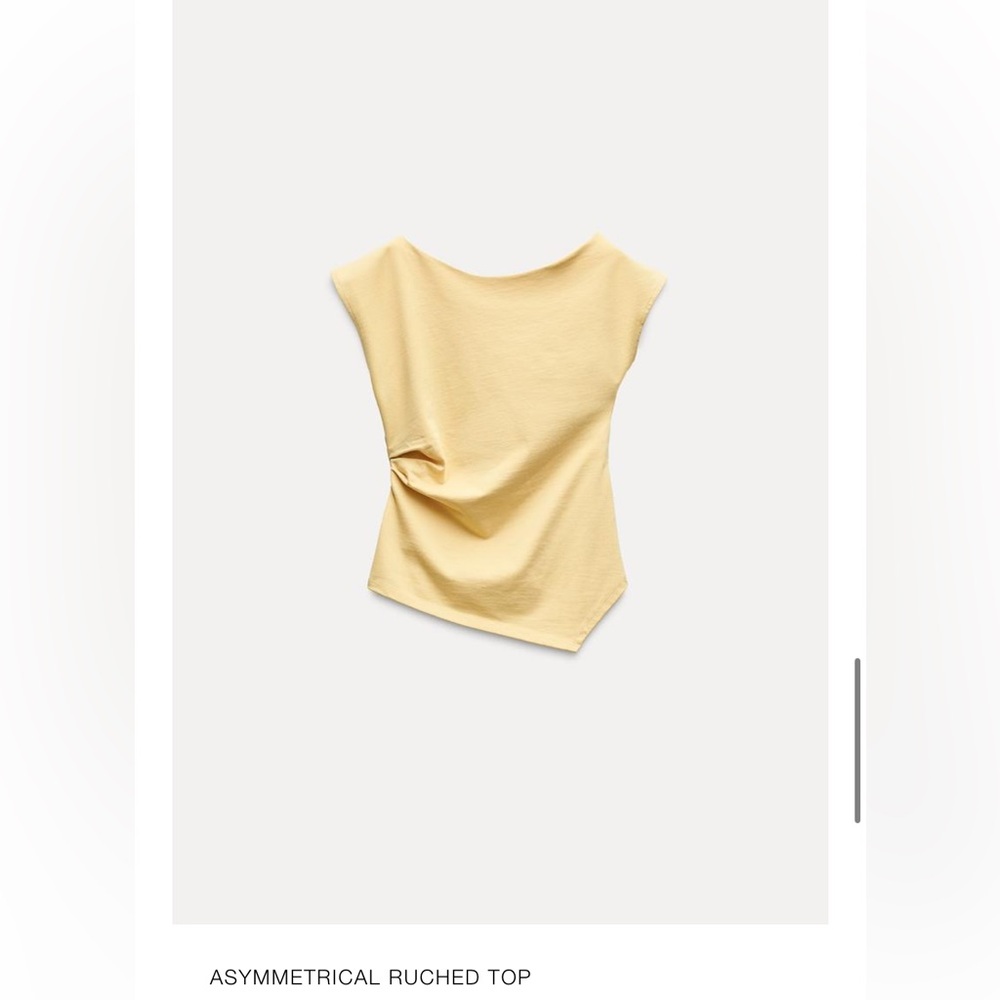 Asymmetrical ruched top